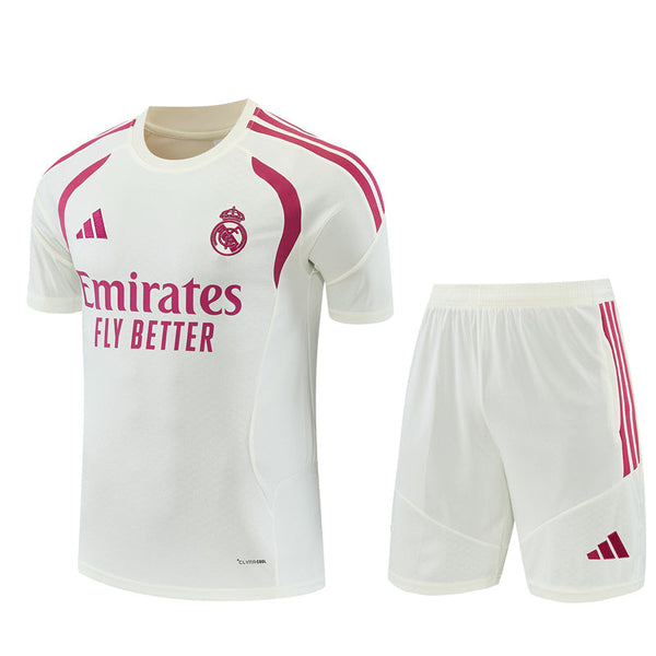 ENSEMBLE ÉTÉ HAUT/BAS REAL MADRID 2026/2027, coloris Beige