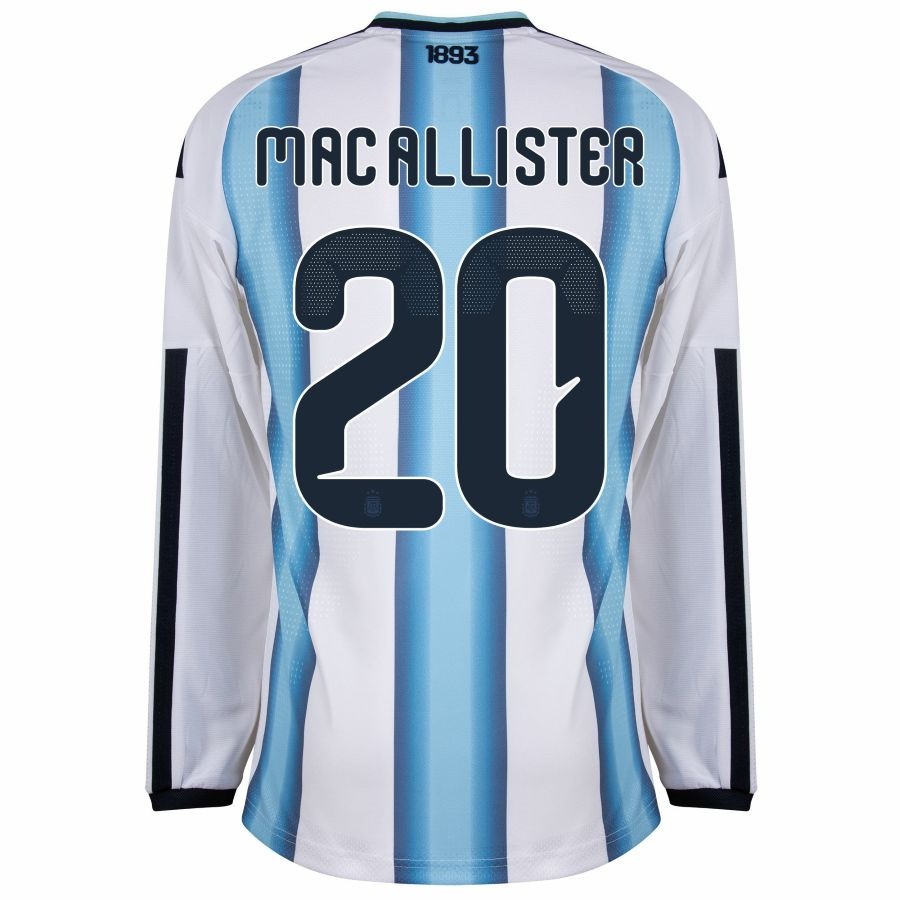 MAILLOT ARGENTINE DOMICILE MANCHES LONGUES COUPE DU MONDE 2026