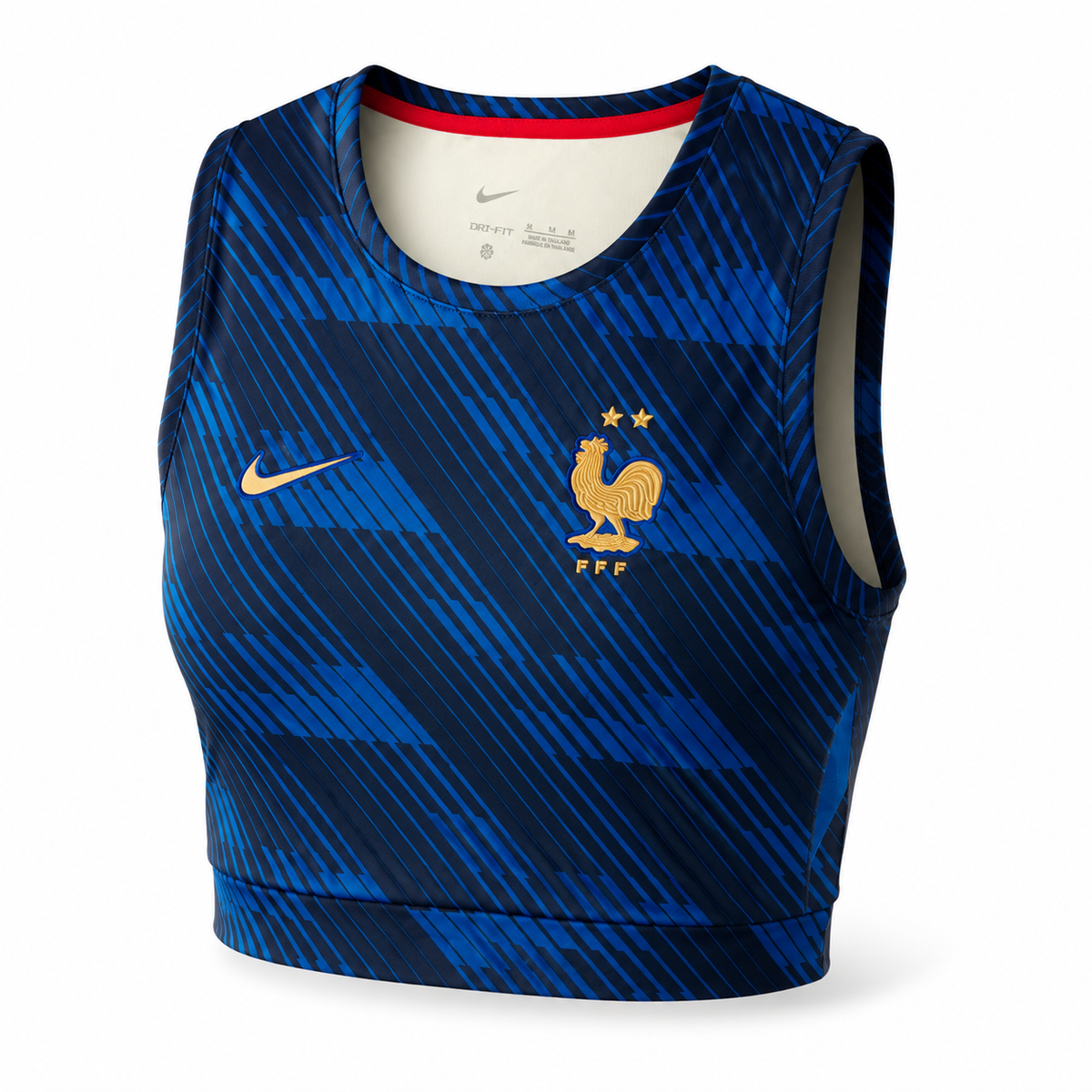 MAILLOT FRANCE CROP TOP FEMME DOMICILE 2026/202