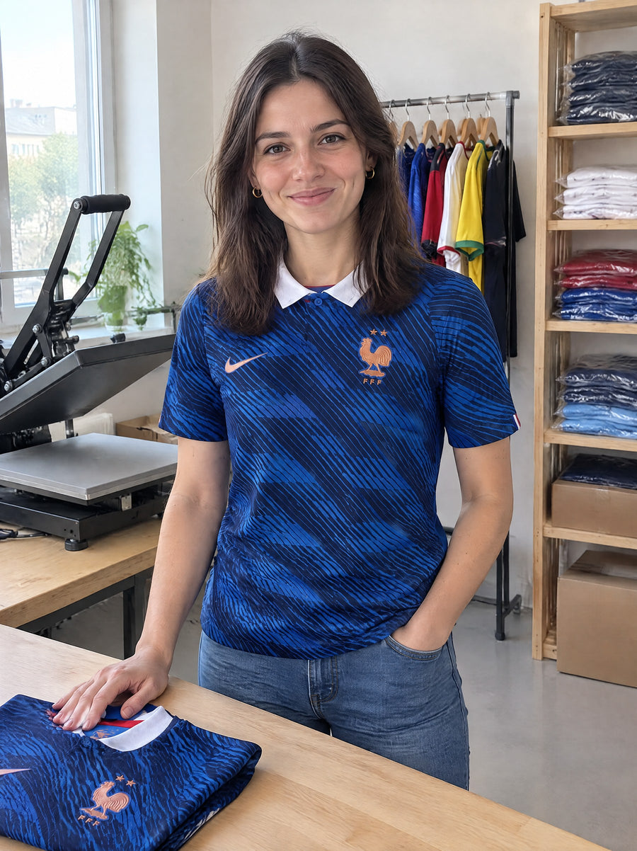 Camille, cofondatrice de Prince Maillots, à l'atelier