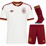 Kit enfant Espagne extérieur Coupe du Monde 2026 deux étoiles : maillot, short et chaussettes