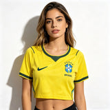 MAILLOT BRÉSIL CROP TOP FEMME DOMICILE 2026/2027