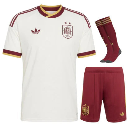 KITS ENFANT/ JUNIOR ESPAGNE EXTERIEUR COUPE DU MONDE 2026 DEUX ÉTOILES ⭐️⭐️