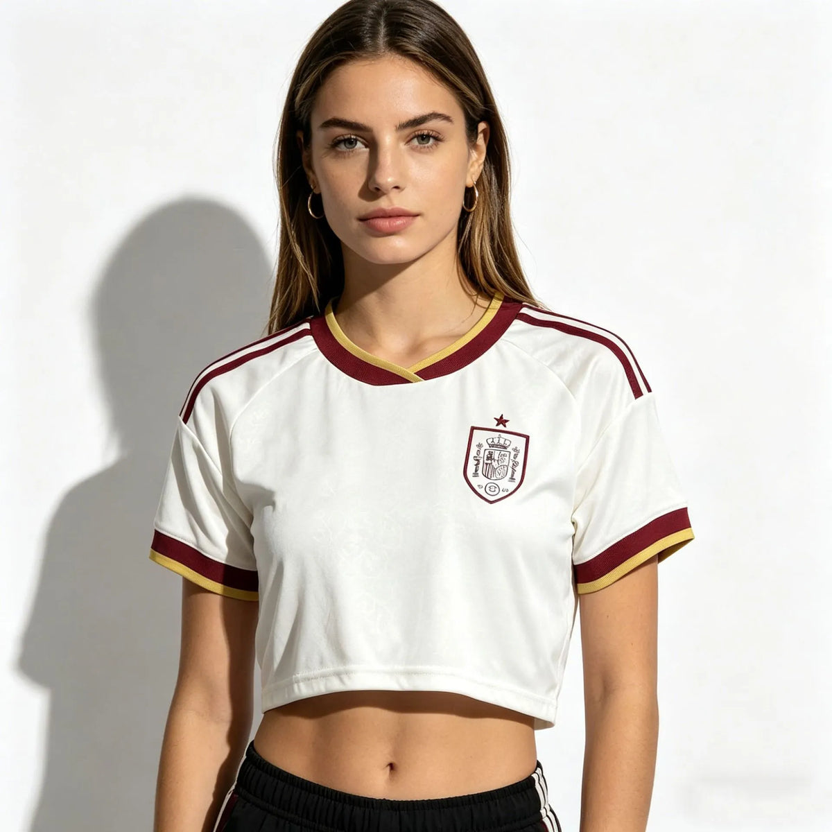 MAILLOT ESPAGNE CROP TOP FEMME EXTERIEUR 2026/2027