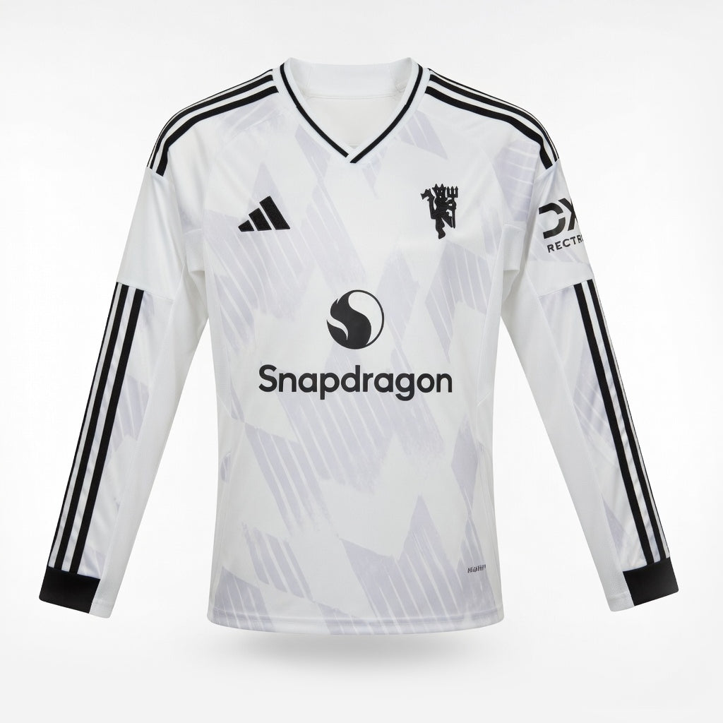 MAILLOT MANCHESTER UNITED EXTERIEUR MANCHES LONUES 2025/2026