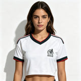 MAILLOT MEXIQUE CROP TOP FEMME DOMICILE 2026/2027