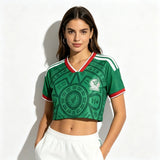 MAILLOT MEXIQUE CROP TOP FEMME DOMICILE 2026/2027