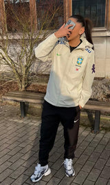 Veste Brésil blanc portée